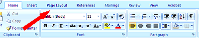 Step One With Arrow Pointing to Page Layout